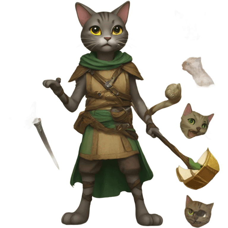 cats playing dnd druid emoji