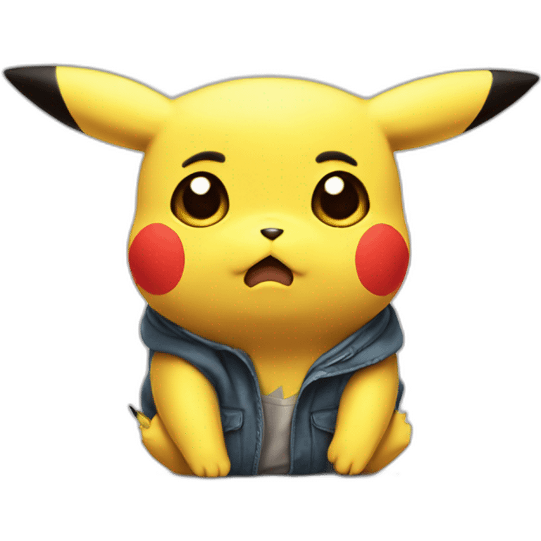 Pikachu triste emoji