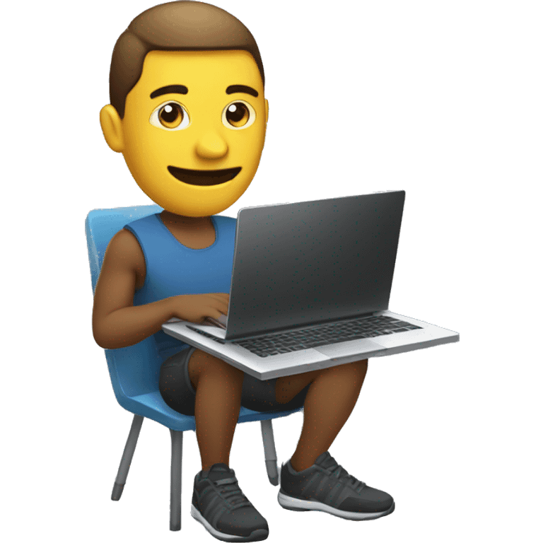 cybersportsman with laptop emoji