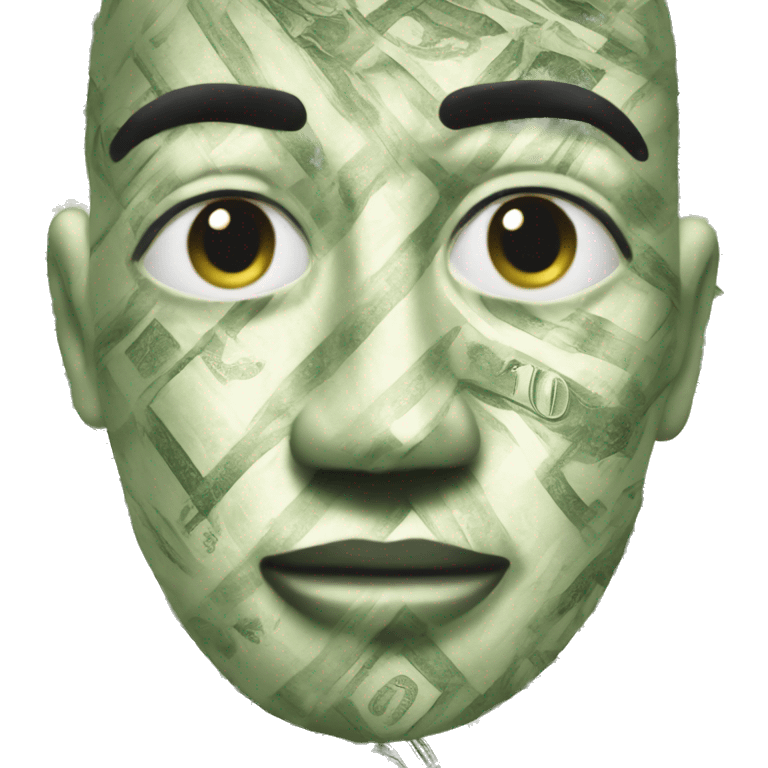 Face made out of money emoji