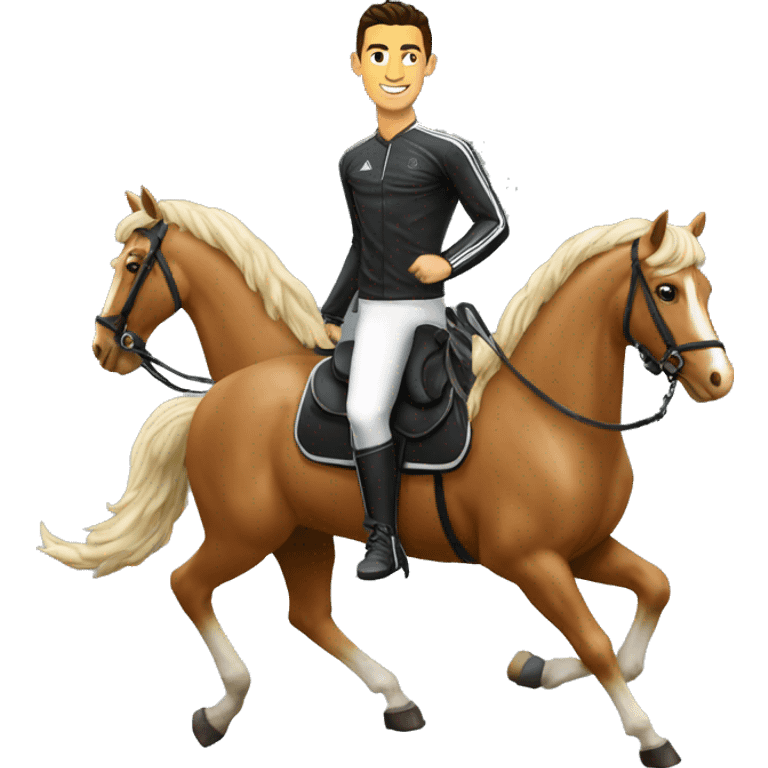 Cristiano ronaldo sur un cheval emoji