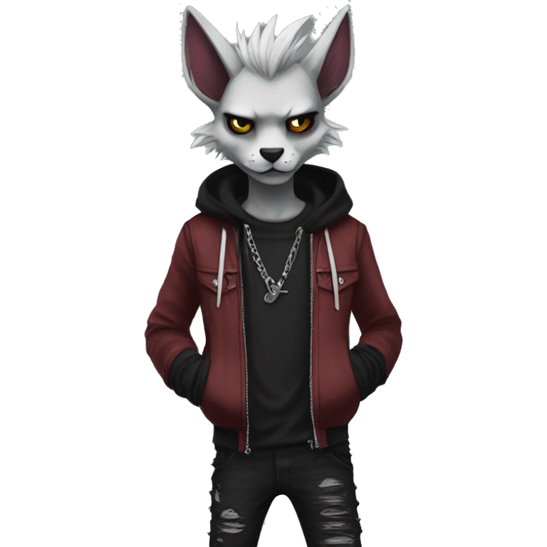  edgy punk anthro vernid full body emoji