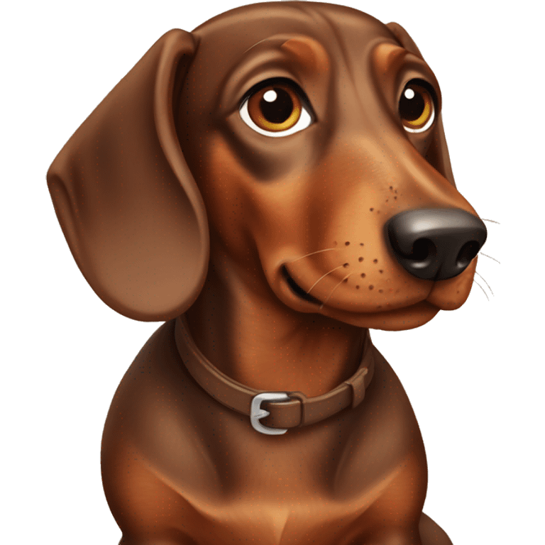 brown dachshund emoji