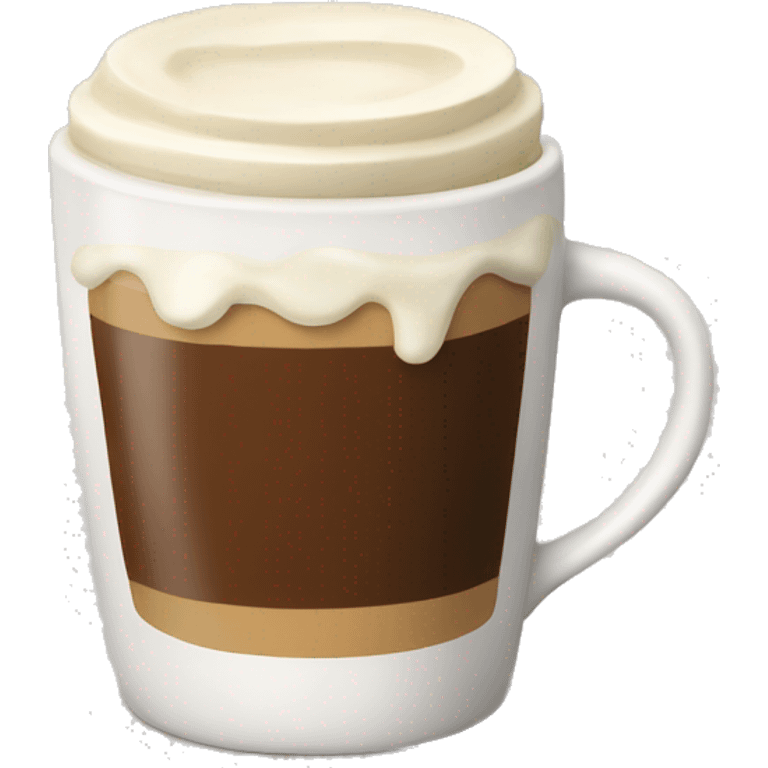 mug of coffee with cream emoji