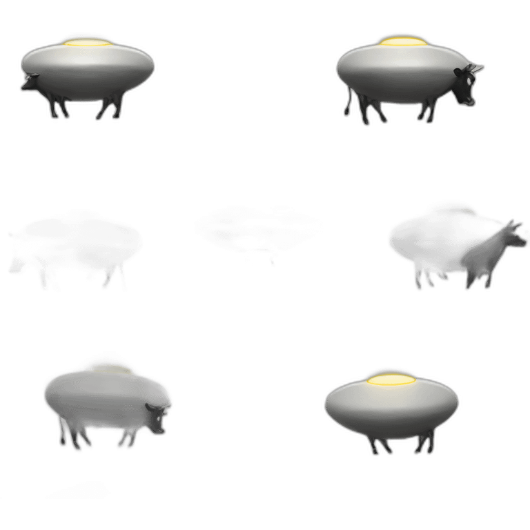 UFO absorbing cow emoji