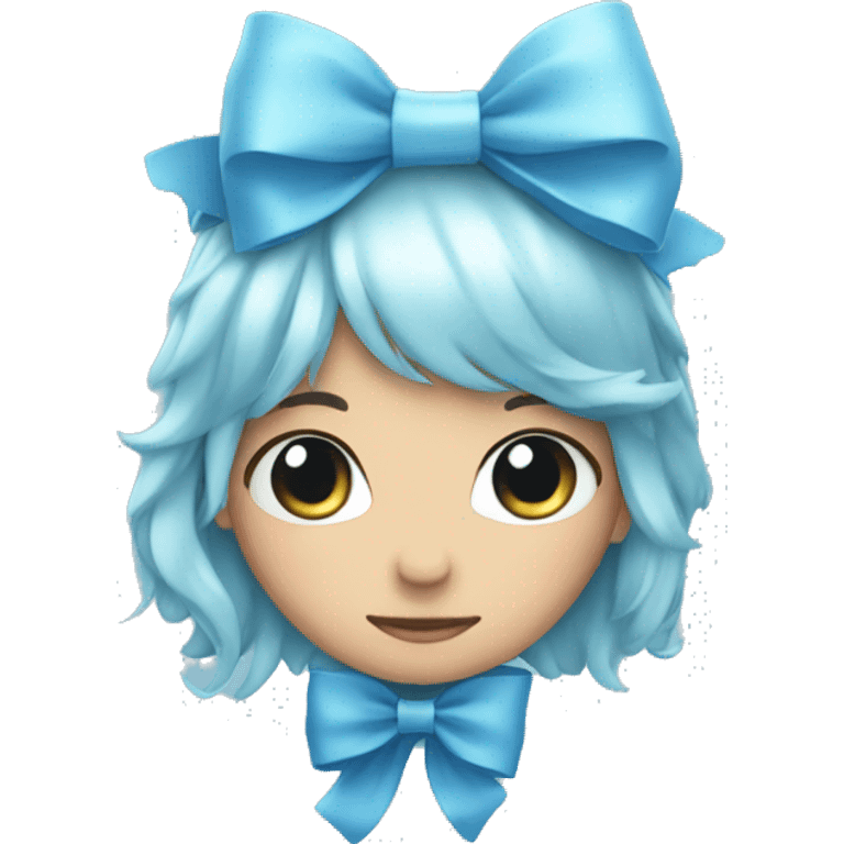 cute blue bow emoji