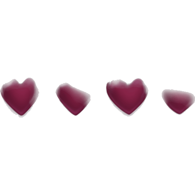 Burgundy glass heart emoji