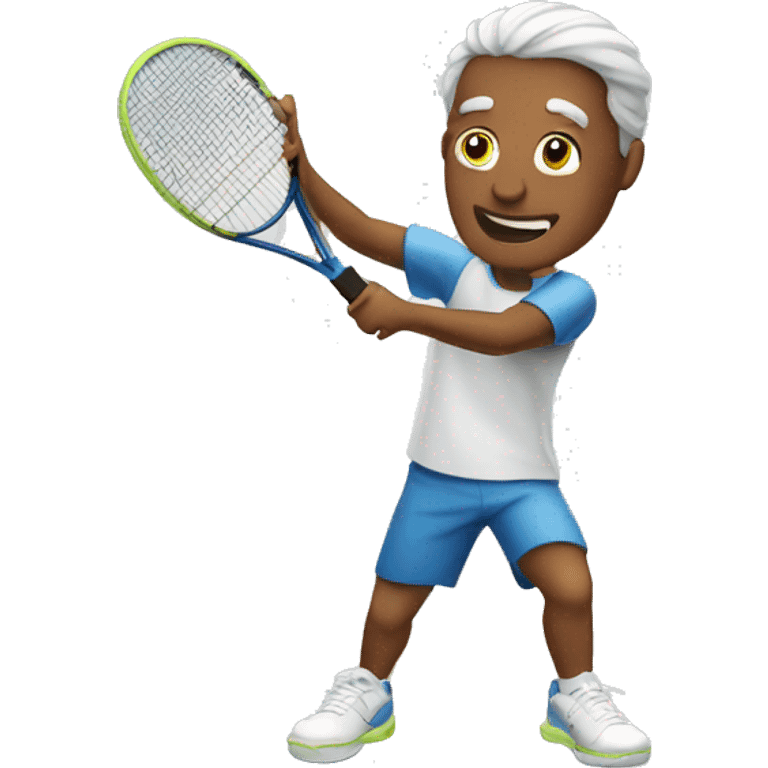 a man plays tenis emoji