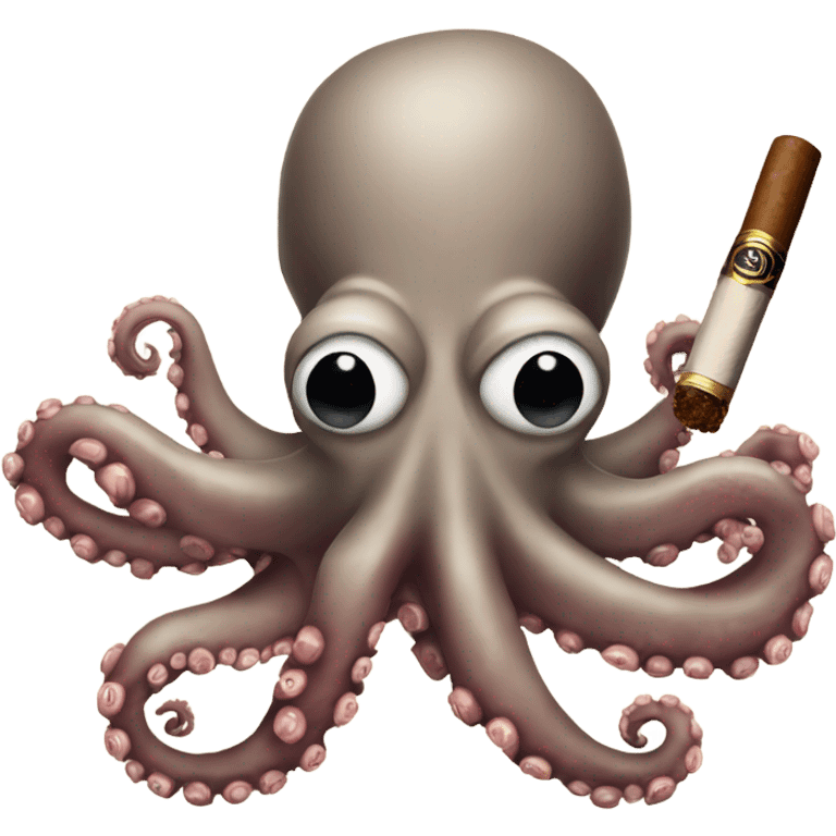 Octopus with a cigar emoji