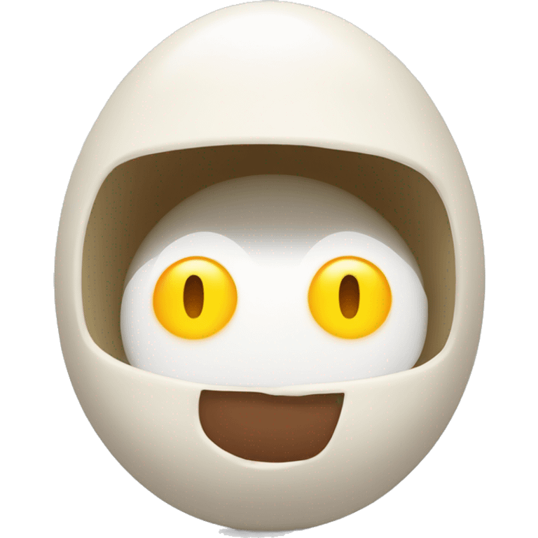 Boiled egg in a car emoji