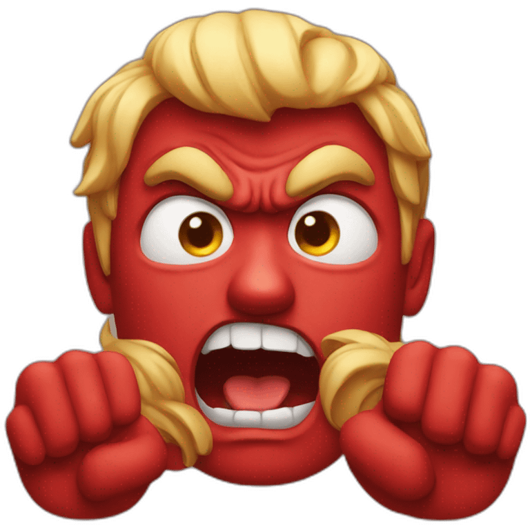 red angry face emoji