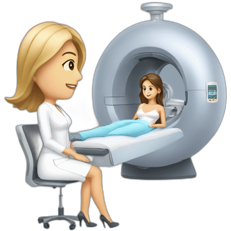 Posh-Radiologist-performing-breast-mri-to-woman emoji