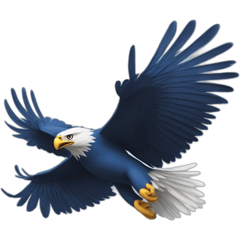 blue eagle flying really fast to right emoji