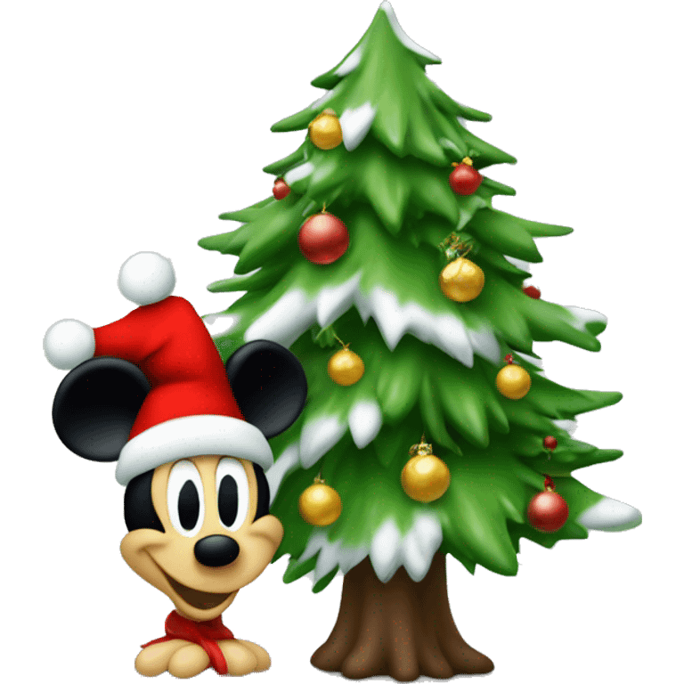 Topolino con l’albero di Natale emoji