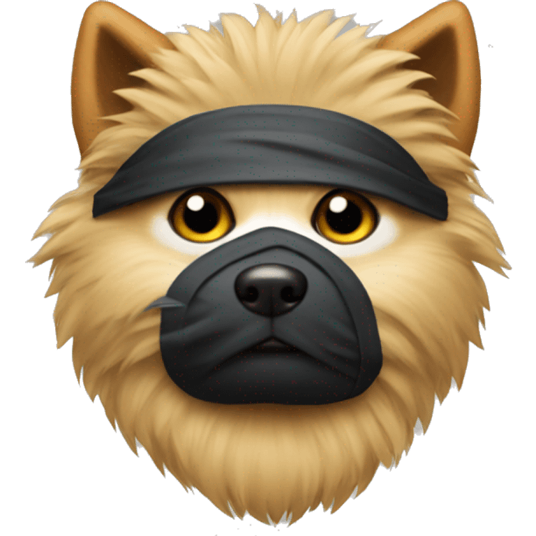 Spitz with a mask on his face emoji