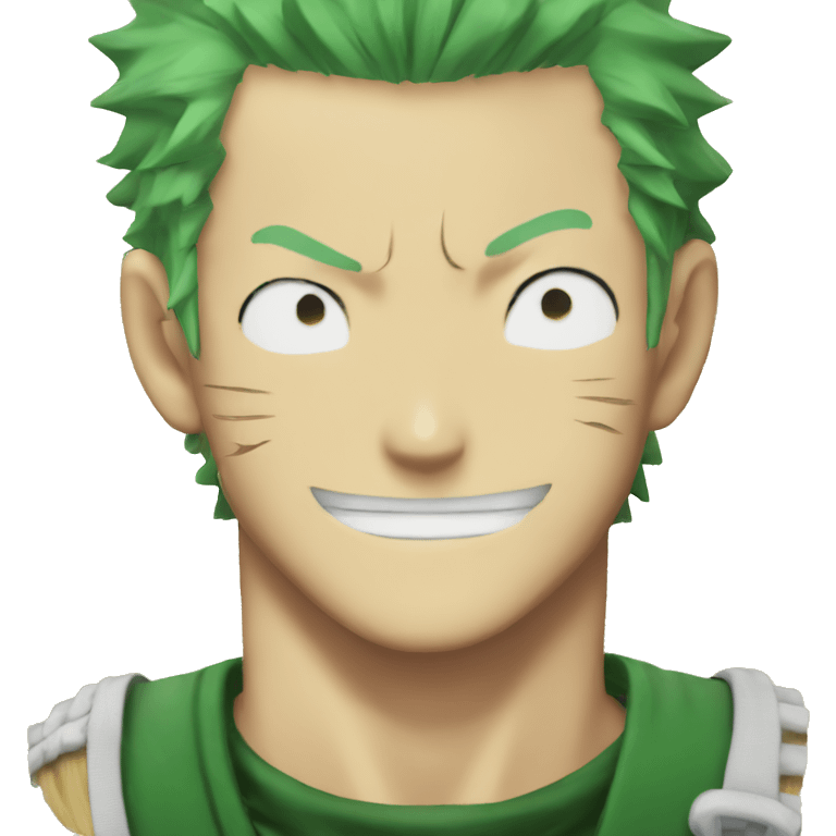 Zoro from one piece smiling  emoji