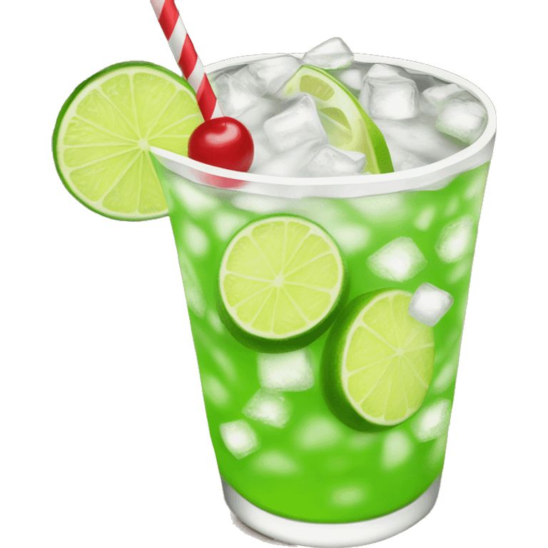 shirley temple drink with lime over ice emoji