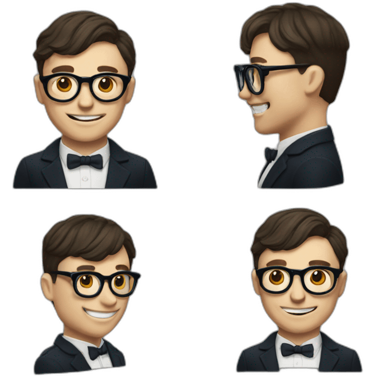 tommy shelby with glasses and smile emoji