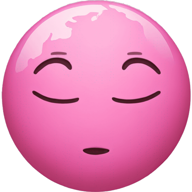 A pink earth  emoji