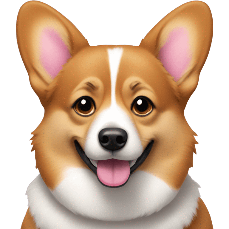 Corgi wear pink sweater  emoji