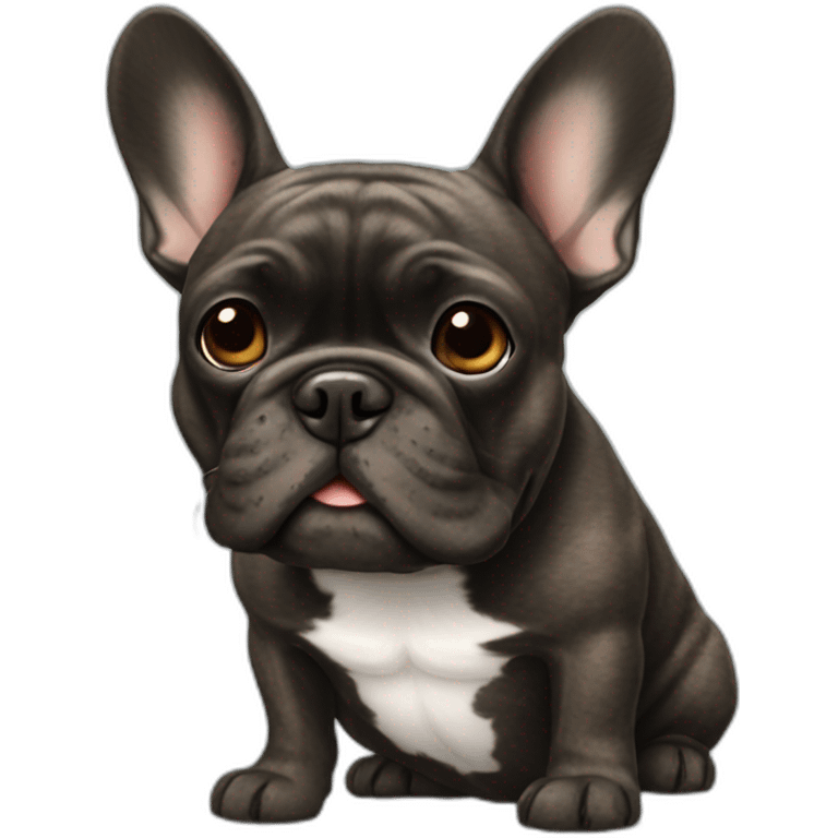 Brindle French bulldog emoji