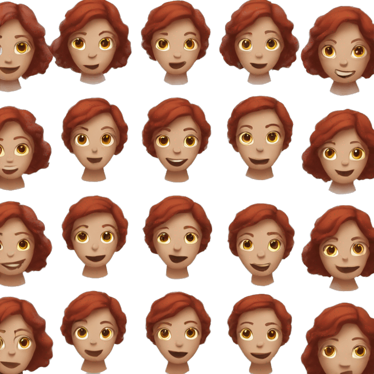 Mom with dark red hair bowling emoji