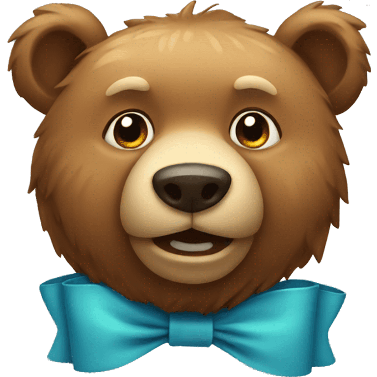 Bear with bow emoji