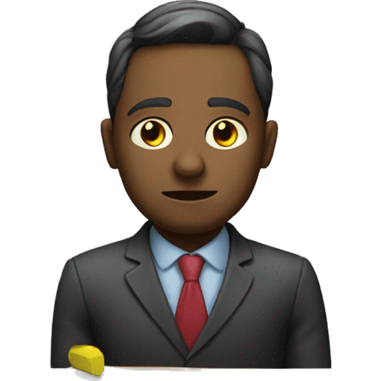 Psychologist listens to clients problem emoji