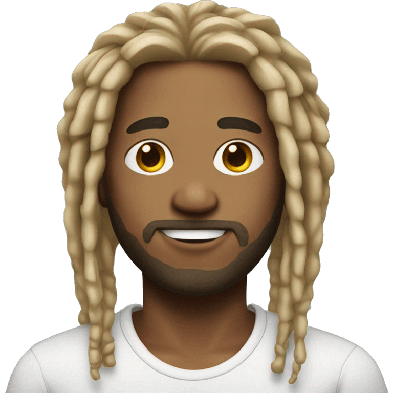 guy with dreads with blonde highlights  emoji