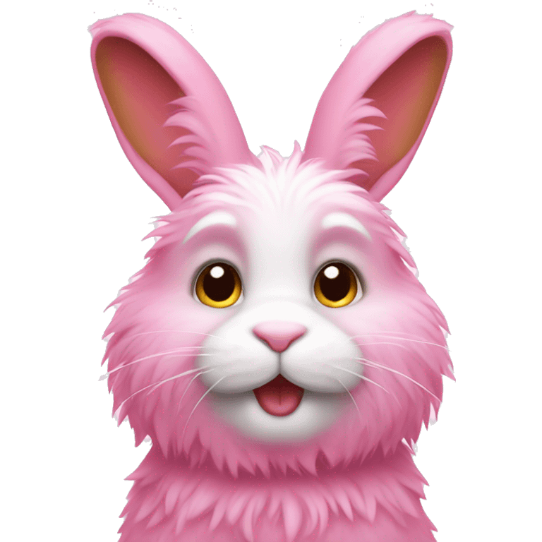 pink fluffy rabbit emoji