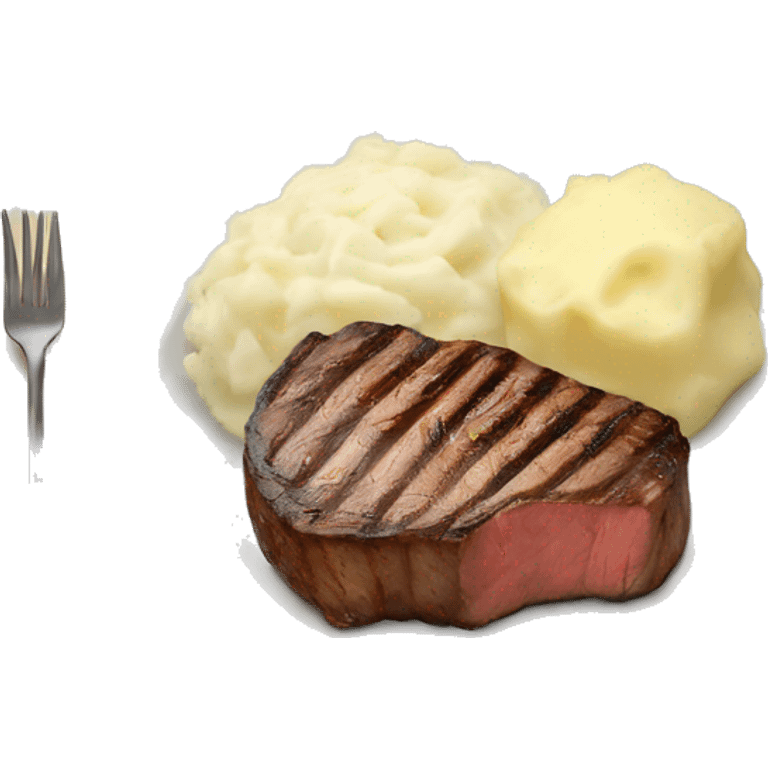 Steak and mashed potatoes   emoji