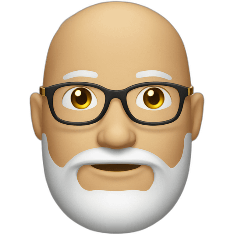 Bald-head-gold-rim-glasses-light-beard emoji