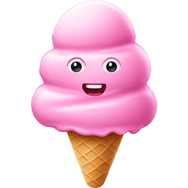 Pink ice cream  emoji