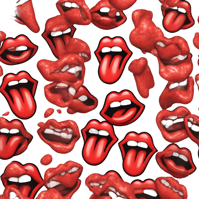 Rolling Stones tongue logo emoji