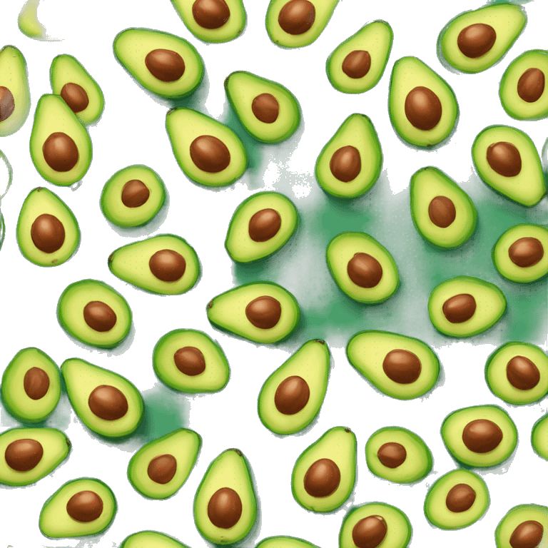 Avocado with red lips emoji