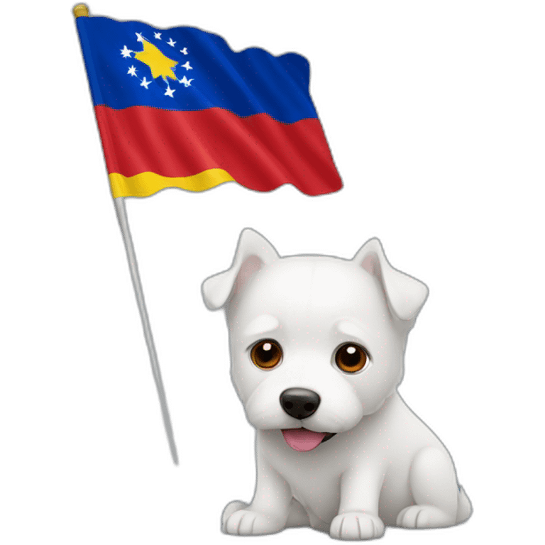 Venezuelan flag with a white west highland teerier dog emoji