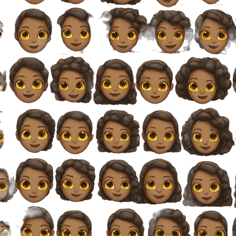 black girl with face lashes emoji