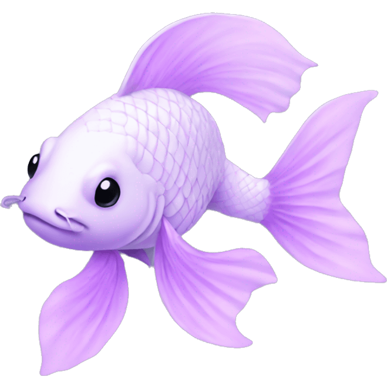 Pastel purple koi emoji