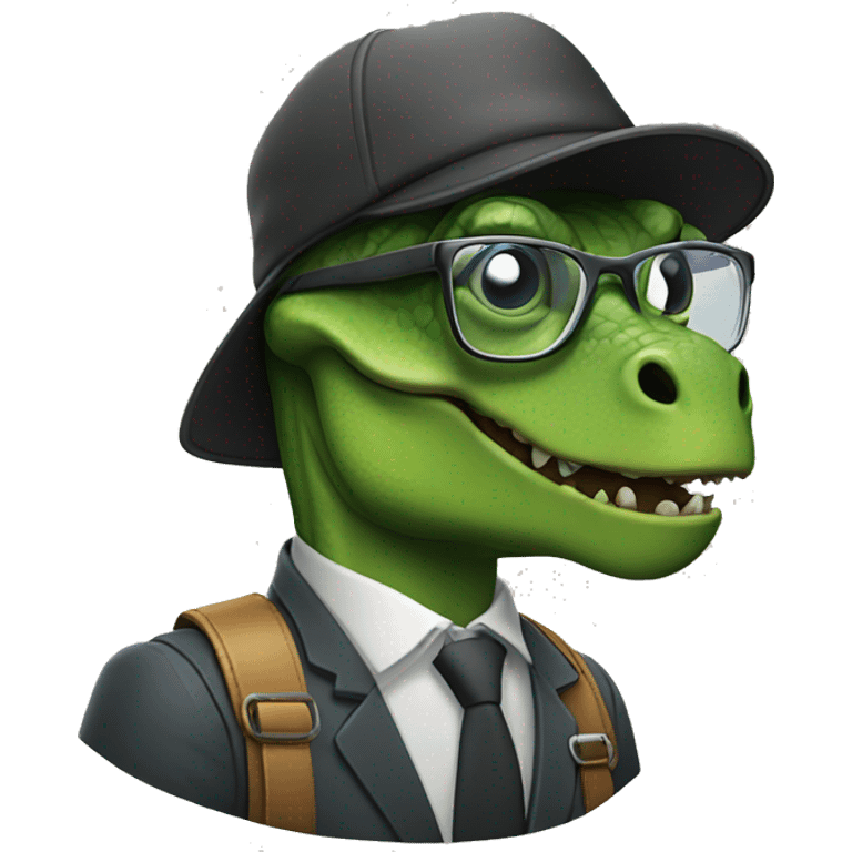 Dinosaurier mit Brille emoji