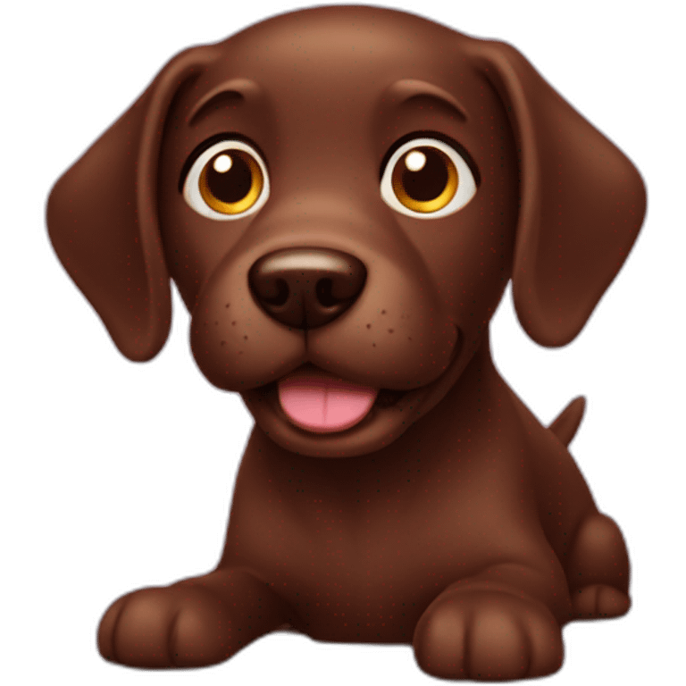 Chocolate dog emoji