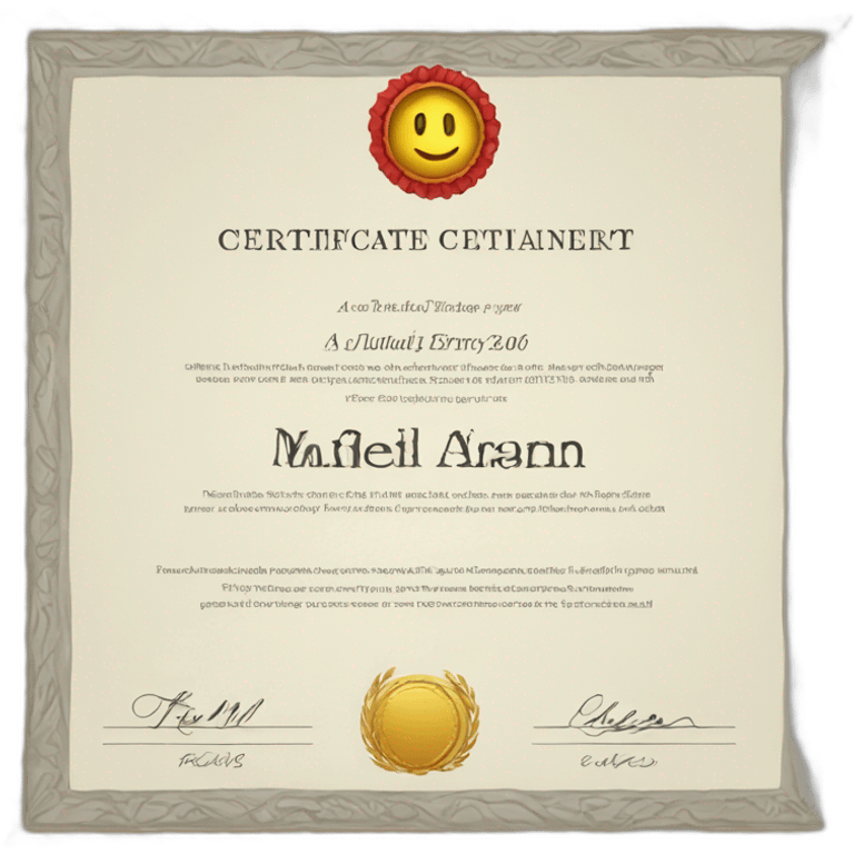 certificate emoji