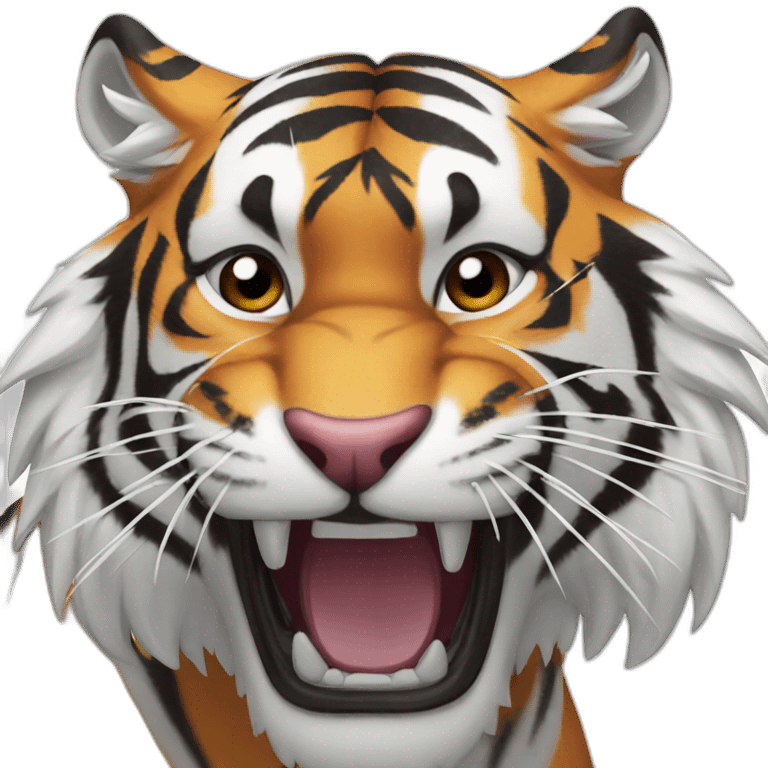 Tiger roars emoji