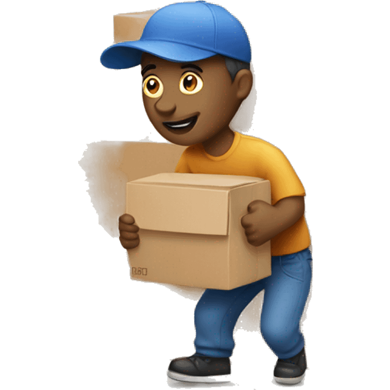 man with delivery box emoji