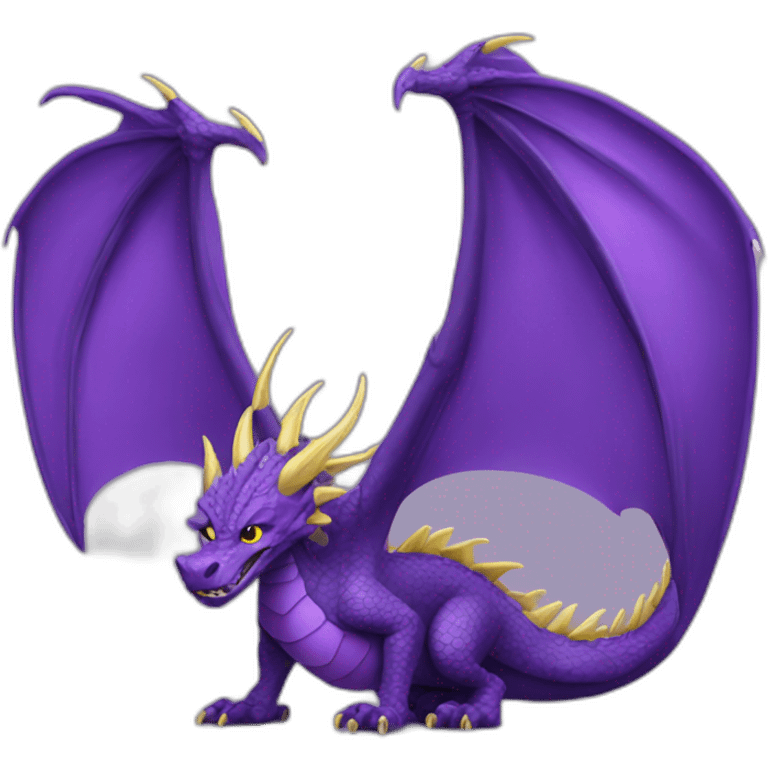 urple dragon with yellow eyes emoji