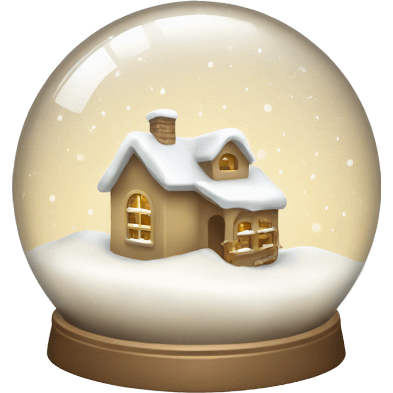 Beige snowy snow globe emoji