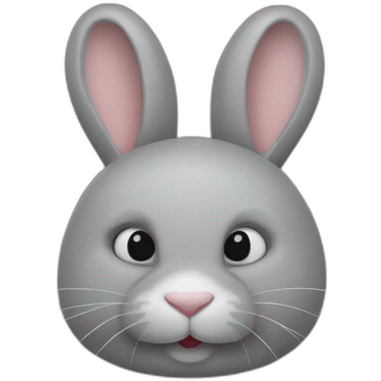 Lapin gris nuque longue emoji