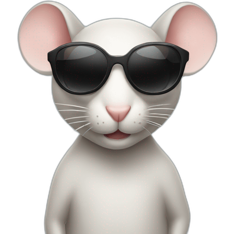 Mouse wearing sunglasses emoji