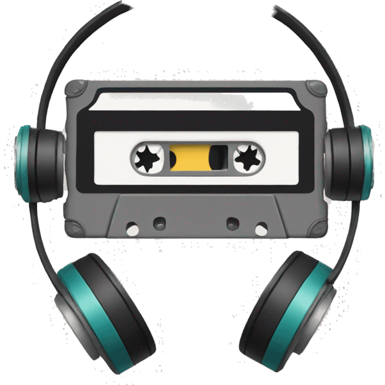 Cassette tape and headphones emoji