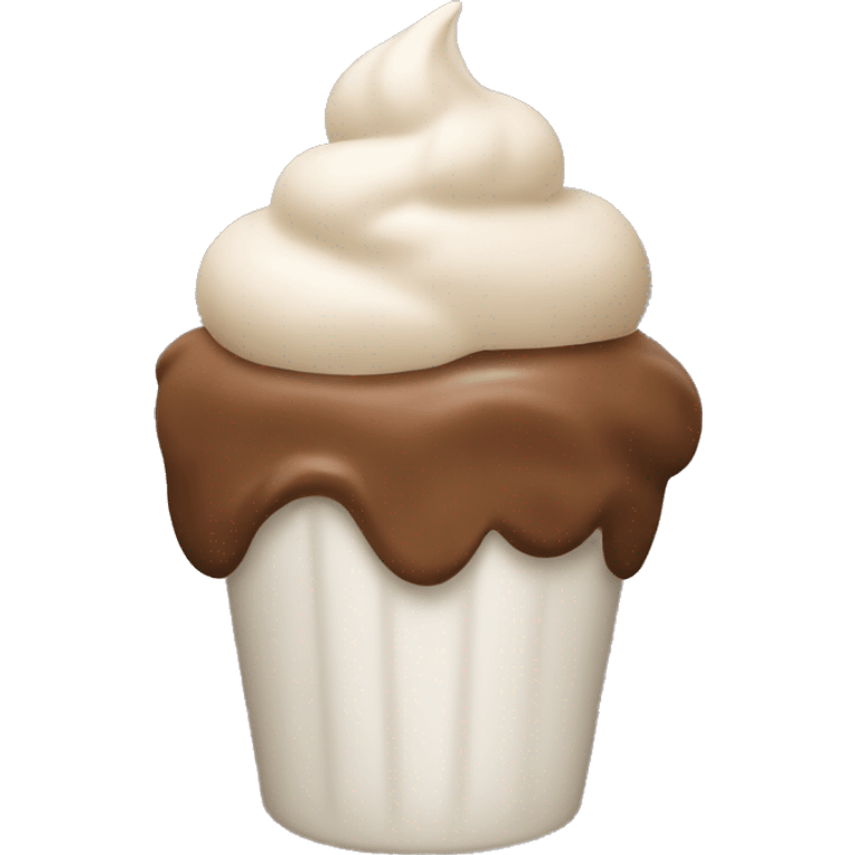 Brown whipped cream emoji