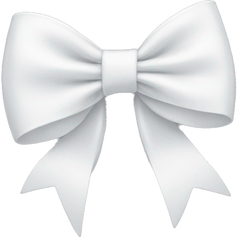 White bow on white bow emoji